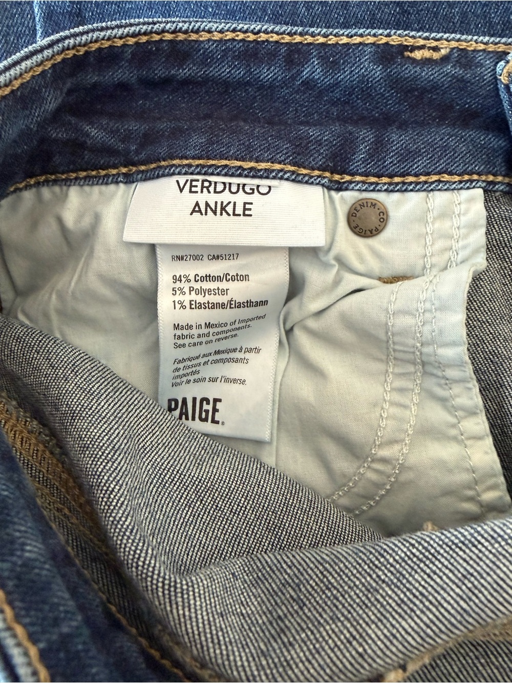 PAIGE Denim Verdugo Ankle in Darton Distressed Raw Frayed Hem Jeans Skinny 29 - Picture 10 of 11